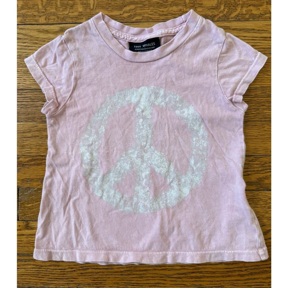 Tiny Whales Girls' Peace Shirt Size 3